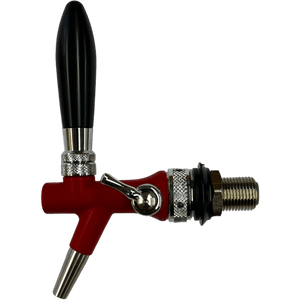 Red ACE compensator beer tap 1/2'' thread 5/16'' inlet 35mm Shank - Morepour Drinks Dispense