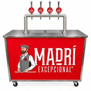 Mobile Bar on Wheels | Custom built - Morepour Drinks Dispense 4 tap branded 