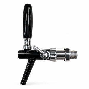Black Compensator Beer Tap – 1/2" BSP Thread x 5/16" Push-Fit Inlet