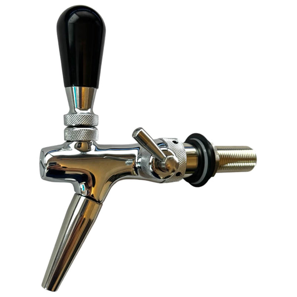 Chrome compensator tap with creamer nozzle