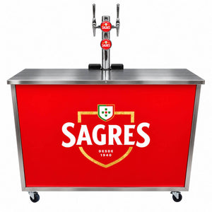 Medium Mobile Bar on Wheels – Custom Branded Draught Bar