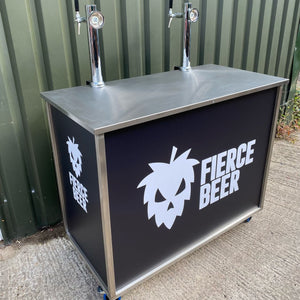 Mobile bar units on wheels