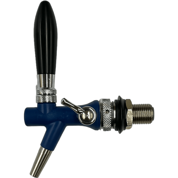 Blue ACE compensator beer tap 1/2'' thread 5/16'' inlet 35mm Shank - Morepour Drinks Dispense