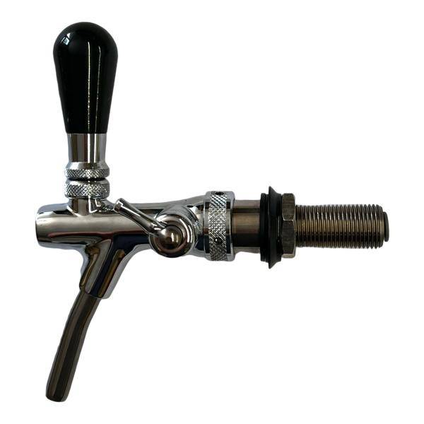 Chrome compensator beer tap 1/2'' thread 5/16'' inlet 55mm Shank - Morepour Drinks Dispense