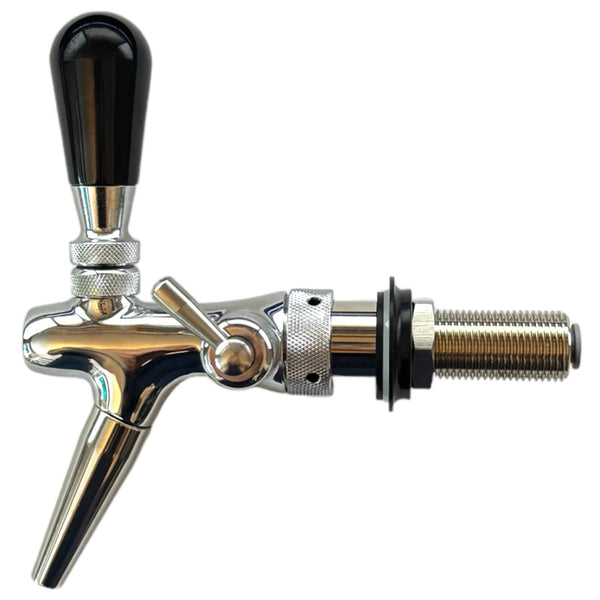 Chrome compensator tap with creamer nozzle